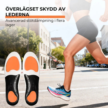 Skoinlägg med stötdämpning och stöd för fotvalvet