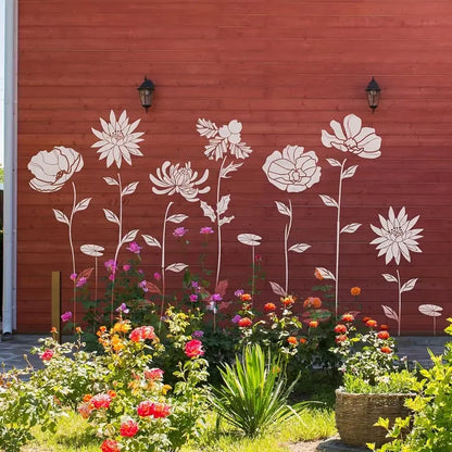 🌸 Schablon med blomstermönster