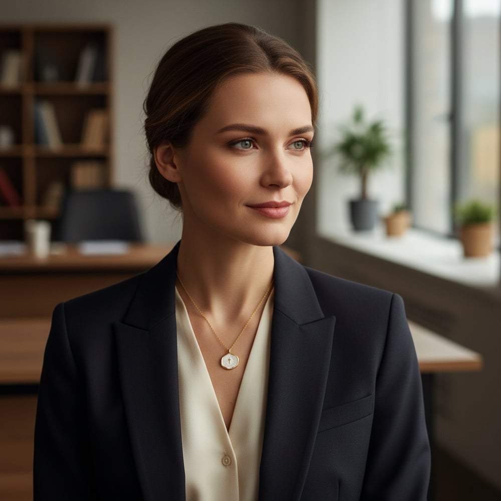 Elegant halsband med elegant kors