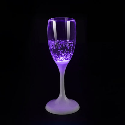 Glas för vin och champagne med LED-belysning