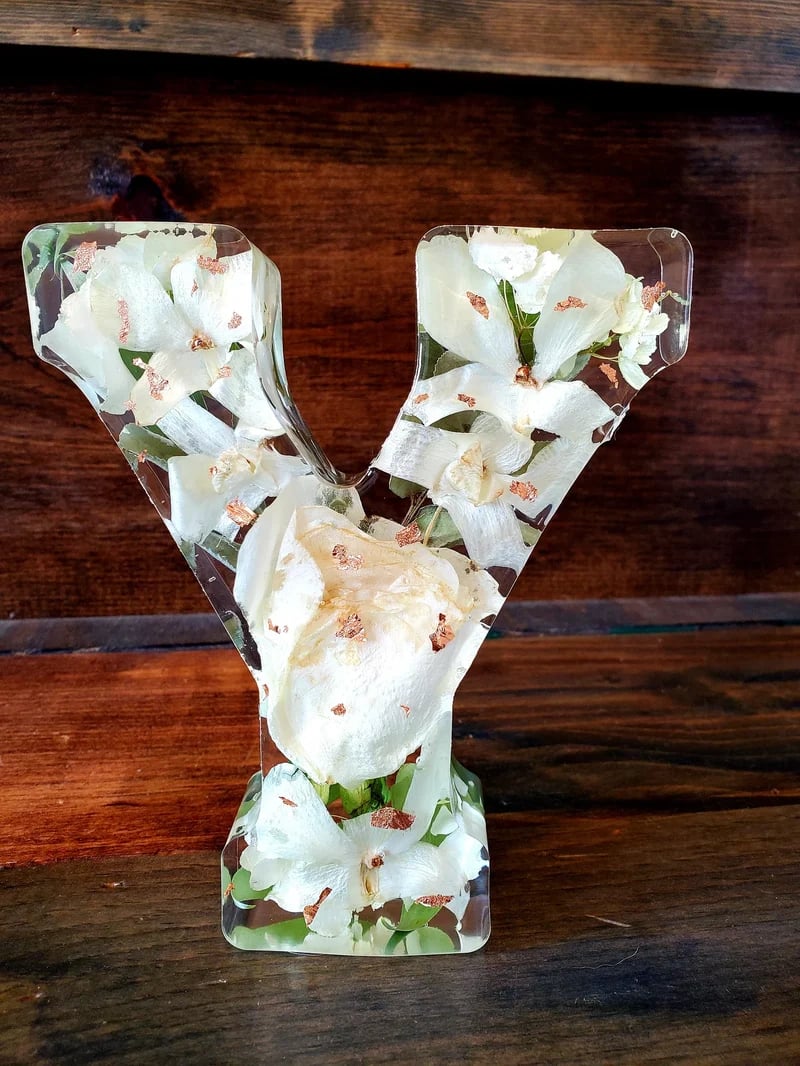 🎁Handgjorda blomsterbokstäver med LED