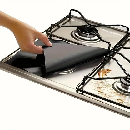 Värmetåliga överdrag för gasspisar (Non Stick) - 4 stycken
