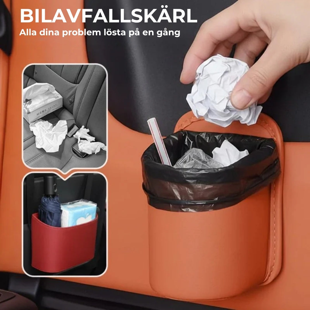 Läderhållare för bil  2-i-1