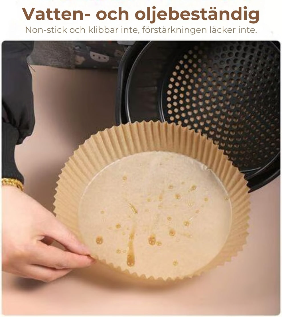 Bakplåtspapper för Airfryer – 100 stycken