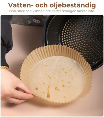 Bakplåtspapper för Airfryer – 100 stycken