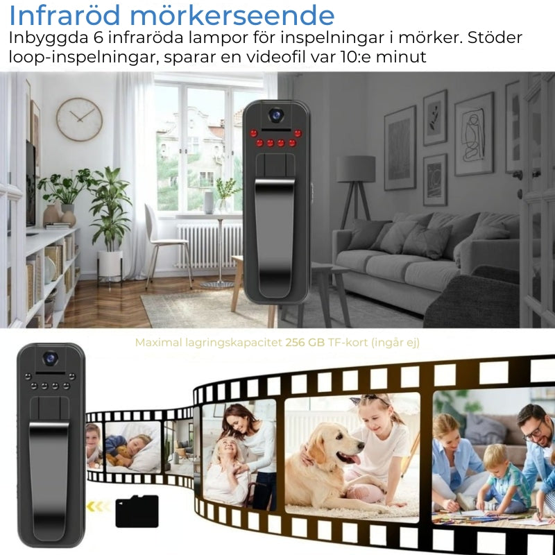 Bärbar minikamera