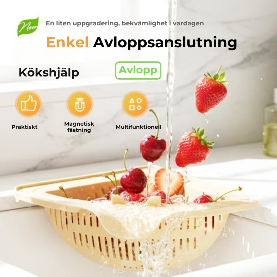 Magnetisk hörnsil för diskbänken