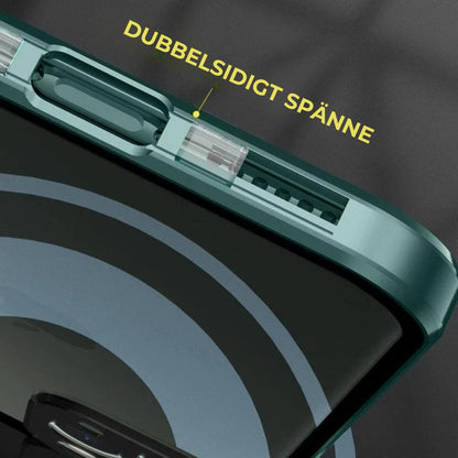 Dubbelsidigt iPhone-fodral med extra spänne