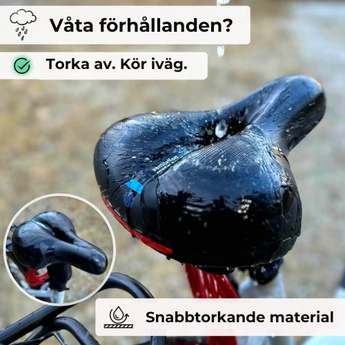 Bekväm cykelsadel med stötdämpning