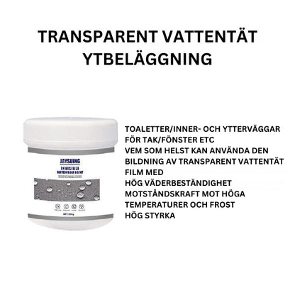 Transparent vattenavvisande medel