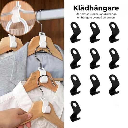 Platsbesparande Hakar för galgar (10-pack)