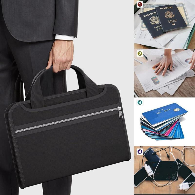 Brandsäker Dokumentväska (12 fickor)