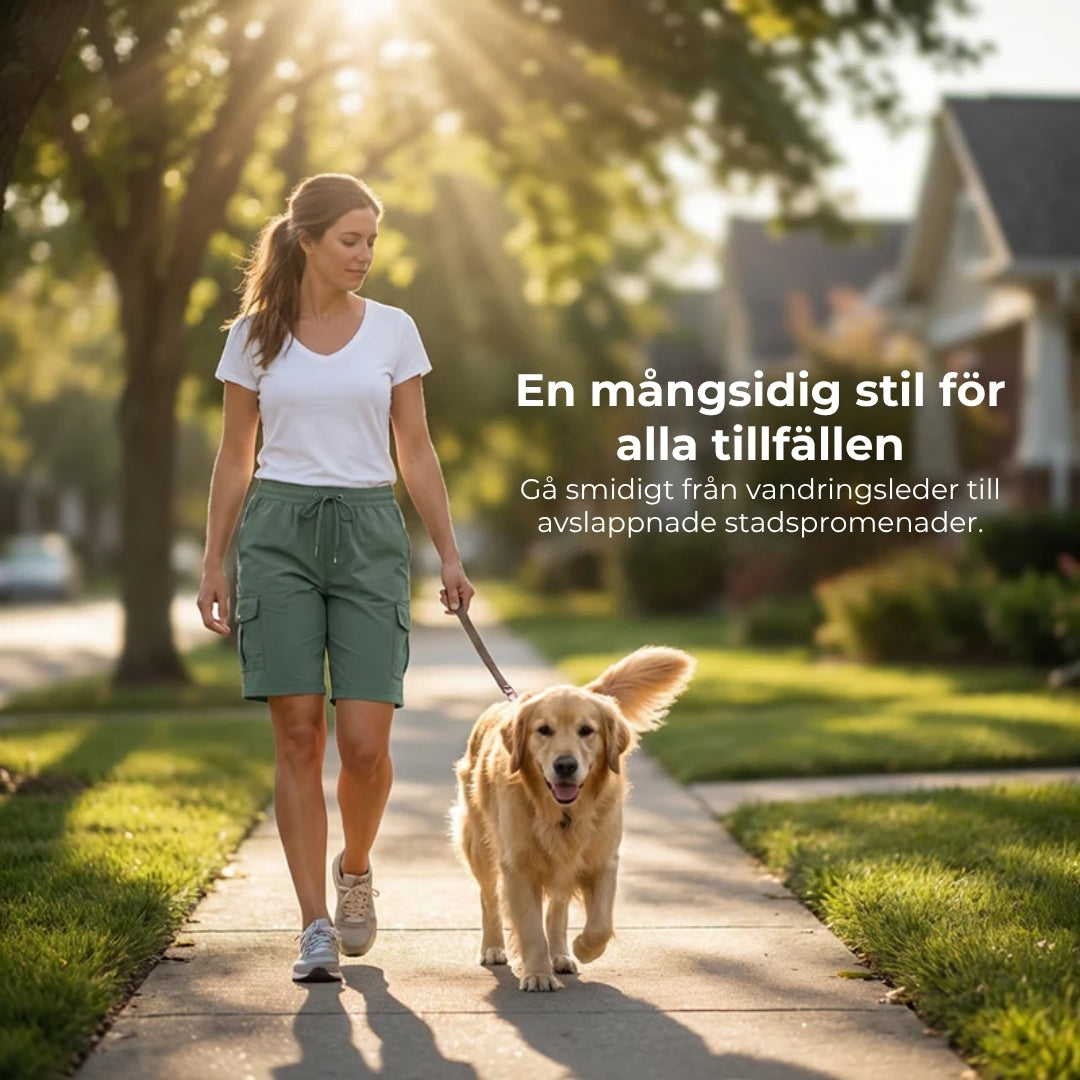 Snabbtorkande cargoshorts med fickor | DAM