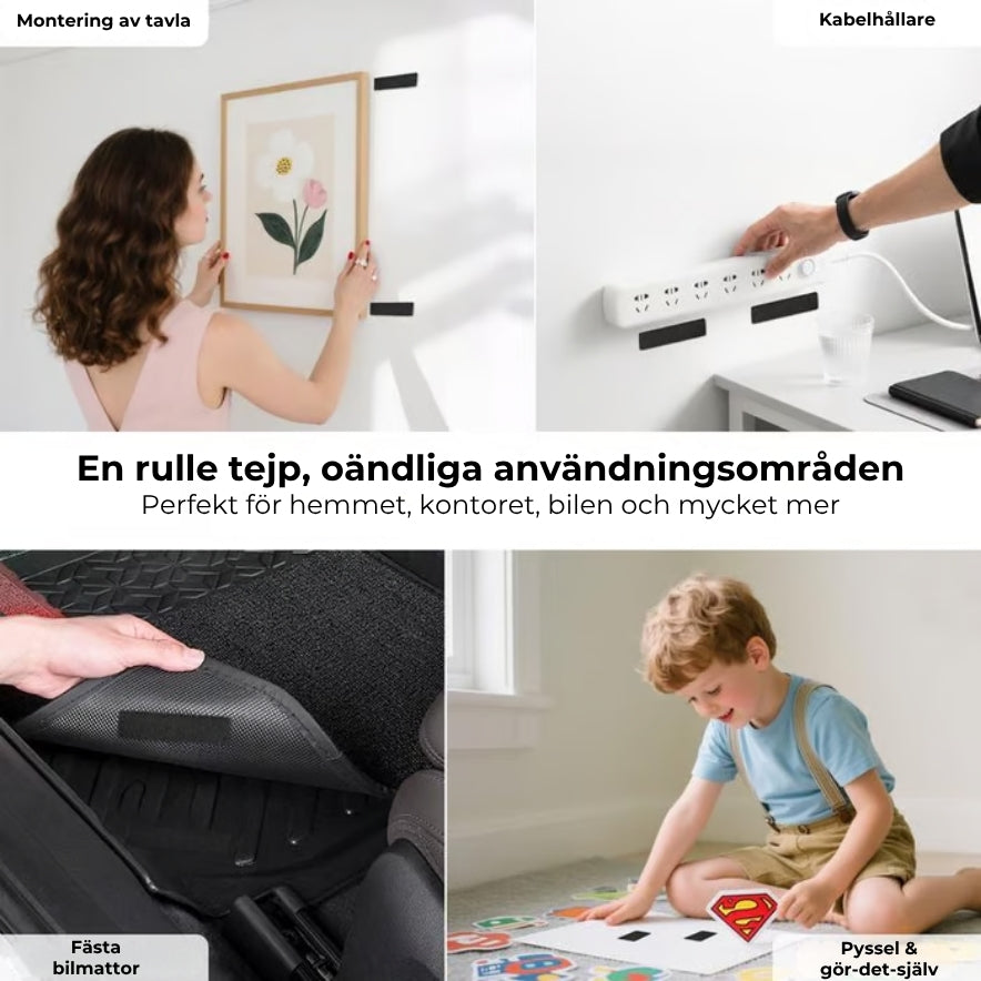 Dubbelsidiga kardborreband | Extra starka och Återanvändbara – 20 PAR