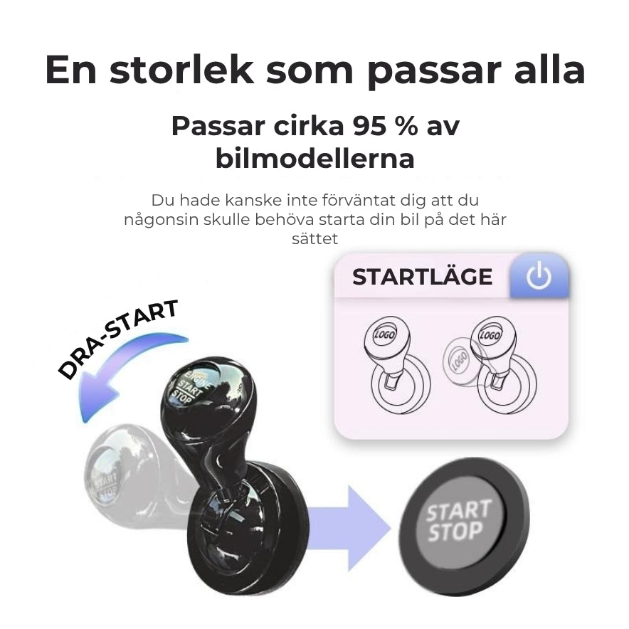 Startknapp med metallspak för Bil