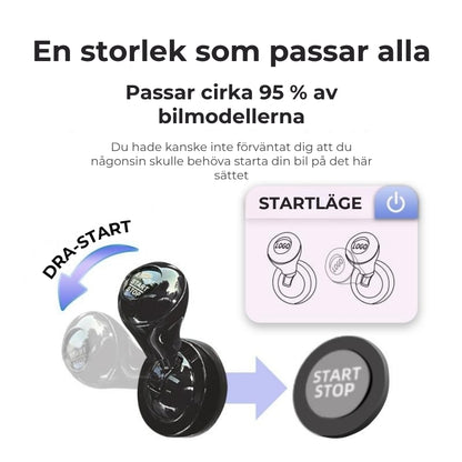 Startknapp med metallspak för Bil