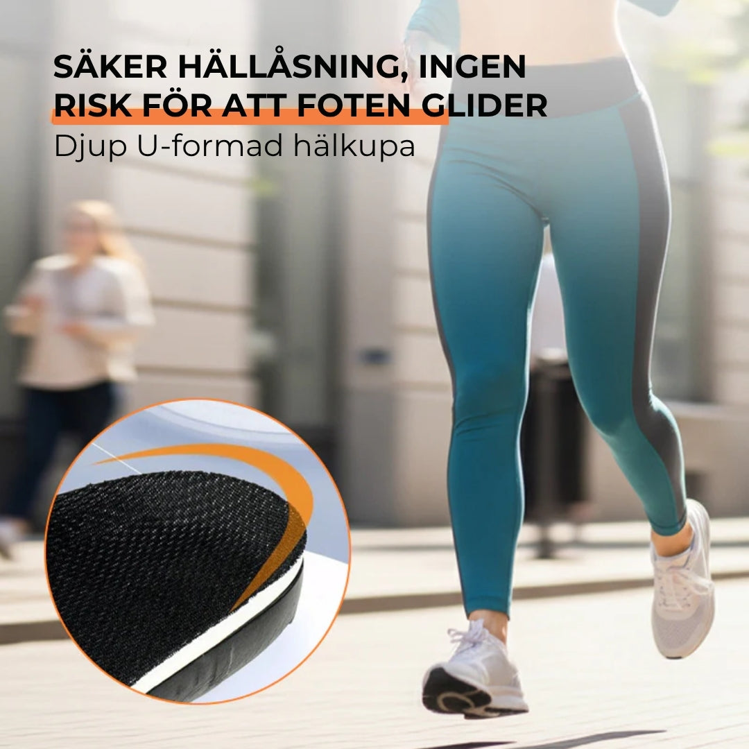 Skoinlägg med stötdämpning och stöd för fotvalvet