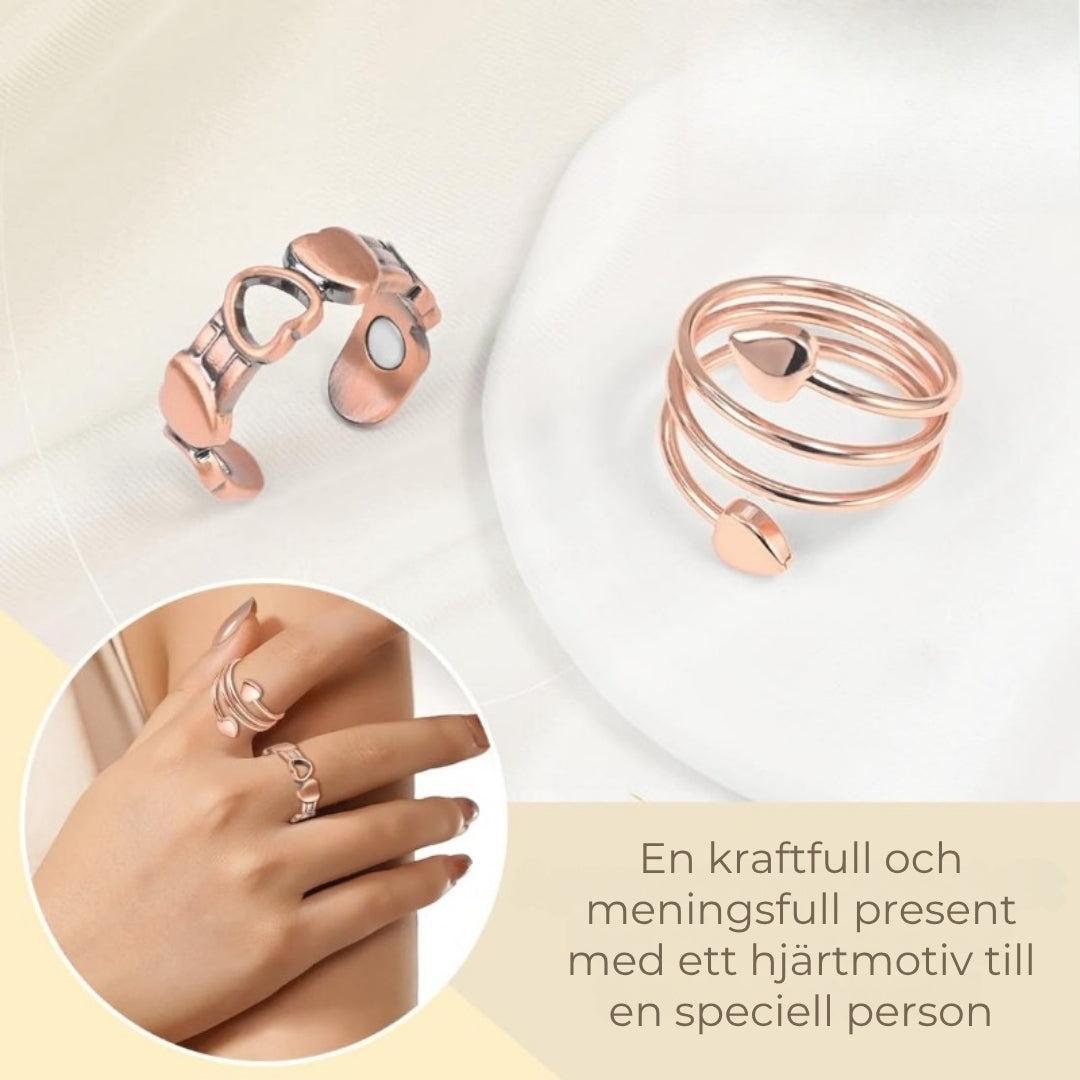 Wellnessring i koppar | Magnetisk och Justerbar