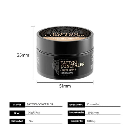 Vattentålig concealer för ärr och tatueringar