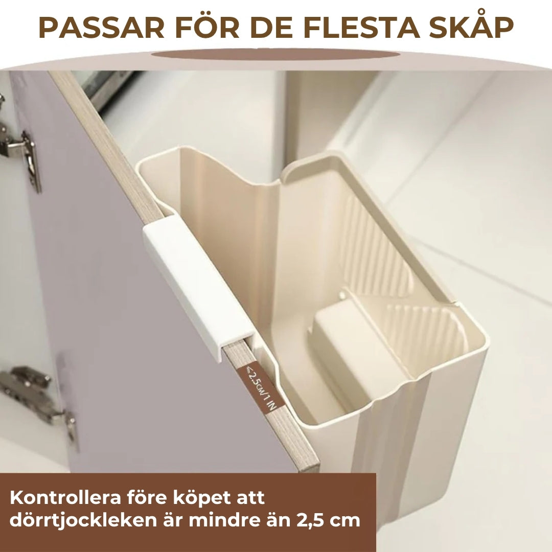 Platsbesparande hopfällbar papperskorg