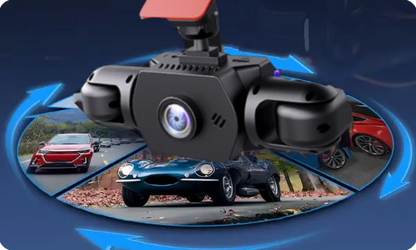 360° bilkamera – 4 linser med mörkerseende och loop-inspelning 📹