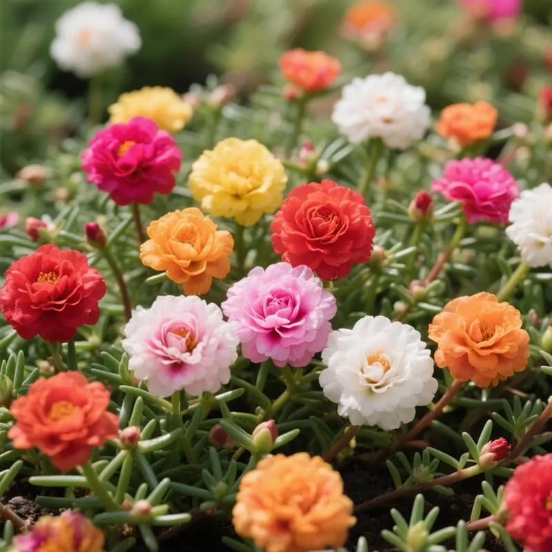 🌸Mosroos-fröblandning (1000 st) – 🌿Portulaka / Solros