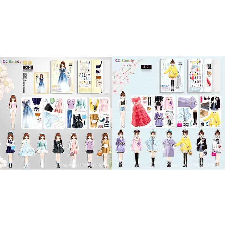 Magnetisk Prinsessklädesbok för barn