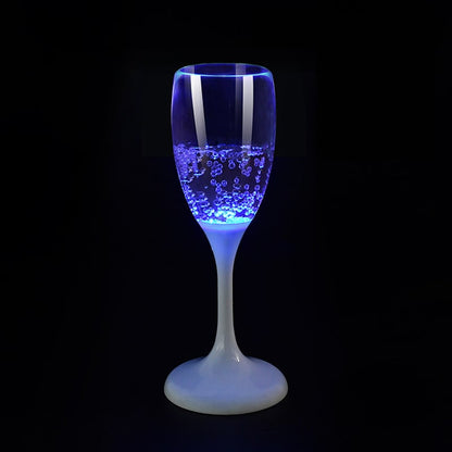 Glas för vin och champagne med LED-belysning