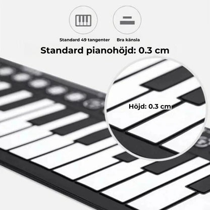 Bärbart piano - Upprullbart