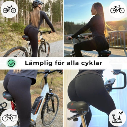 Bekväm cykelsadel med stötdämpning