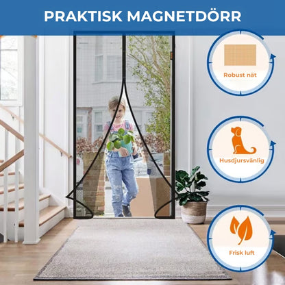 Magnetisk skärmdörr (Installeras på 5 minuter)