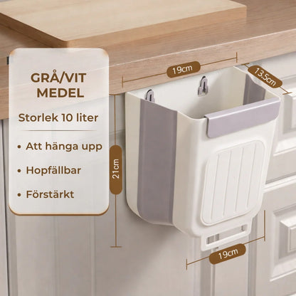 Platsbesparande hopfällbar papperskorg