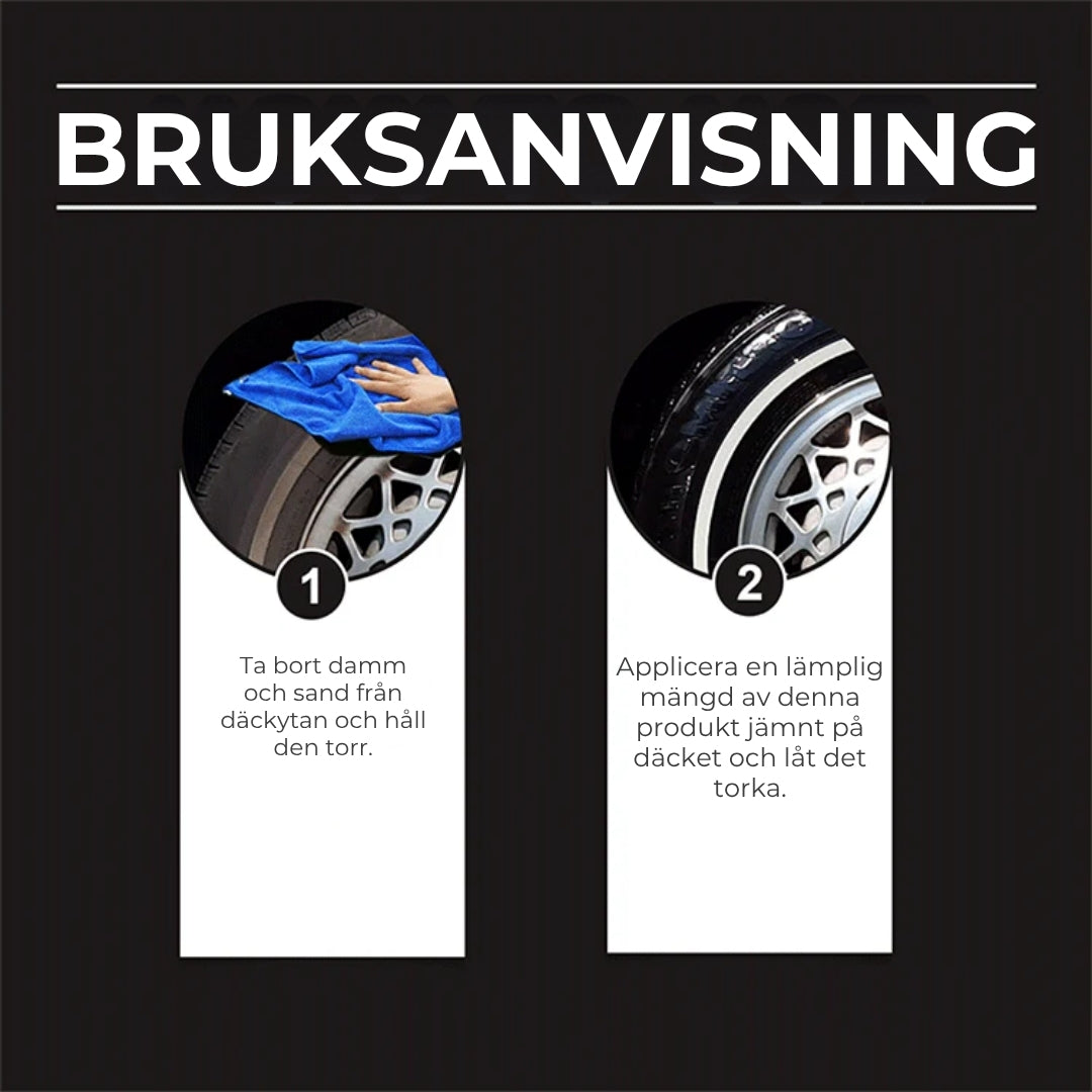 Poleringskräm för Bildäck | Bildäcksglans