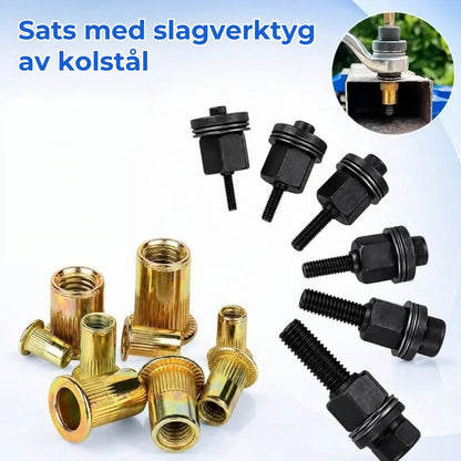 Adaptersats för klämmuttrar till borrmaskin eller manuell användning (M3–M8)