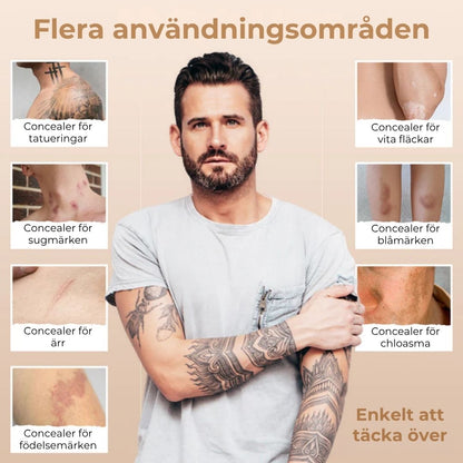 Vattentålig concealer för ärr och tatueringar
