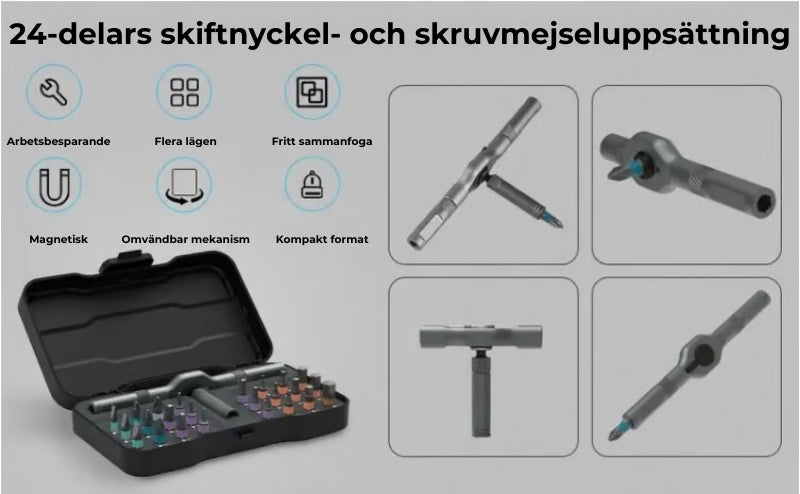 Kompakt Skruvmejselset - 24 i 1