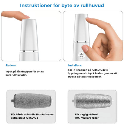 Elektrisk borttagare av förhårdnader 🎁 Inklusive utbyteshuvud🎁
