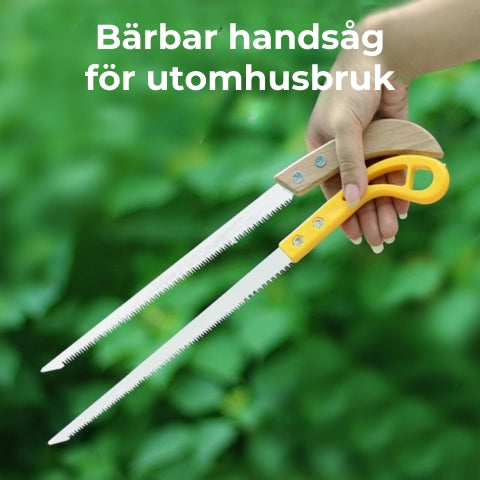 Bärbar handsåg för utomhusbruk