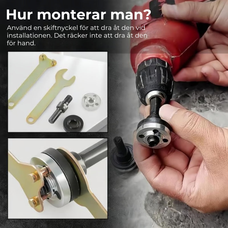 Adapter för slipskiva till borrmaskin