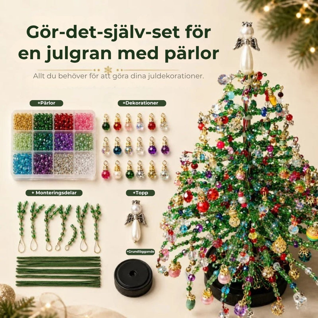 DIY-kit för Julgran med pärlor