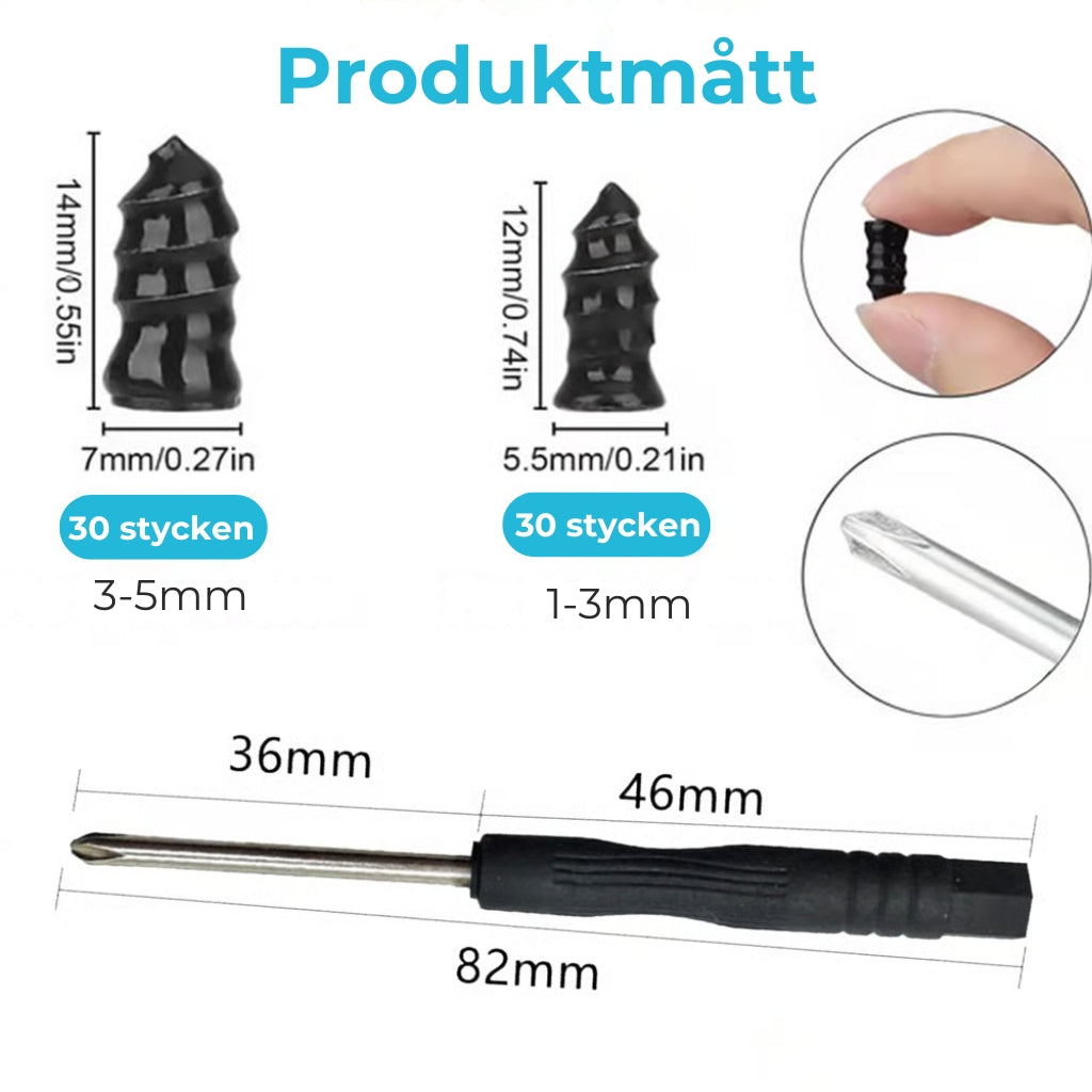 🔩Set med däckreparationsspikar i två storlekar | 60 Styck
