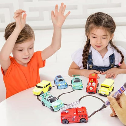 Smarta Leksaksbilar (Följer Linjen som Ritas)