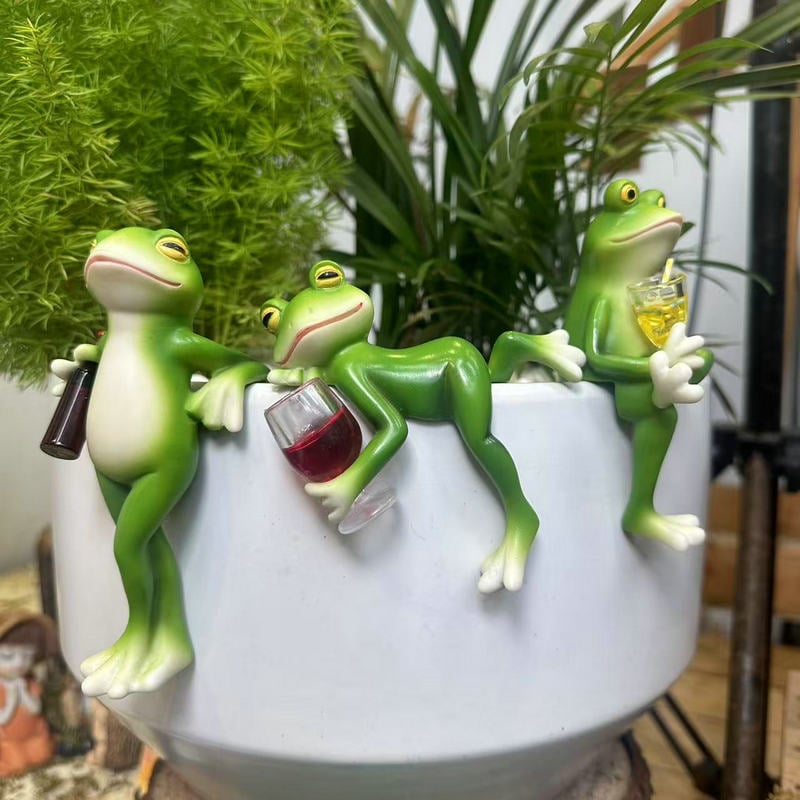🐸 Groda blomkruka hänge prydnad🍷