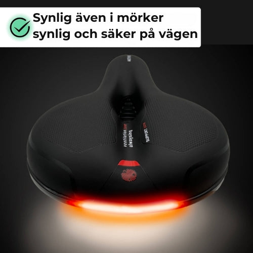 Bekväm cykelsadel med stötdämpning