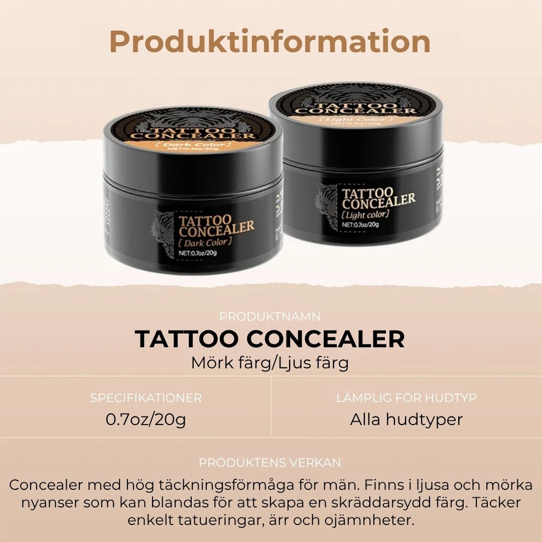 Vattentålig concealer för ärr och tatueringar