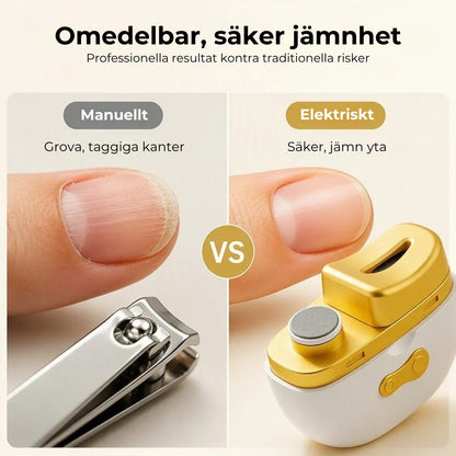 Elektrisk nagelklippare och nagelfil
