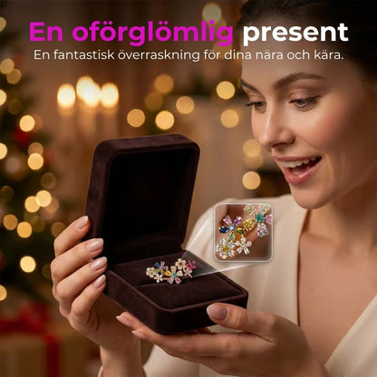 Blommformade örhängen – 2 stycken