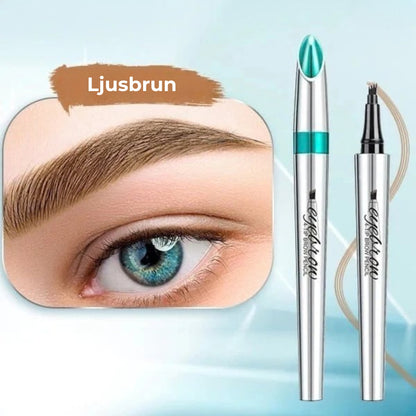 3D-ögonbryn stift med 4 gaffelspetsar för microblading (vattentät)
