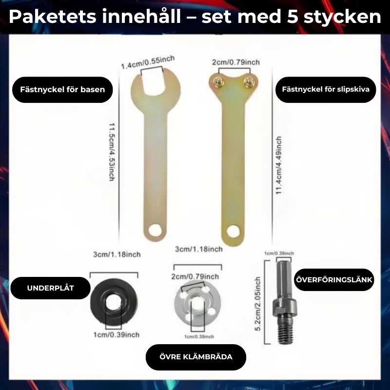 Adapter för slipskiva till borrmaskin