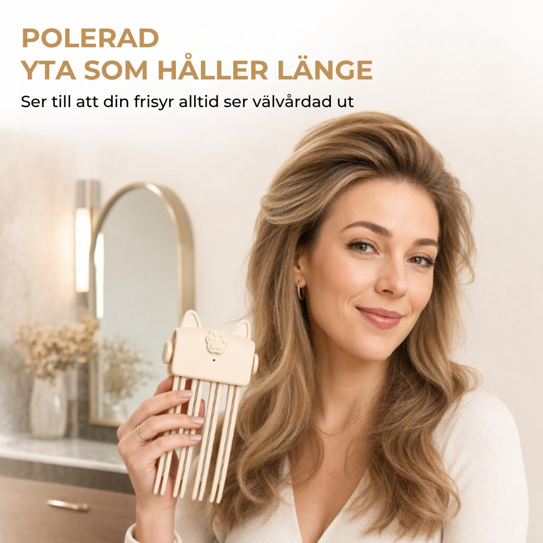 Uppvärmd volymkam för håret